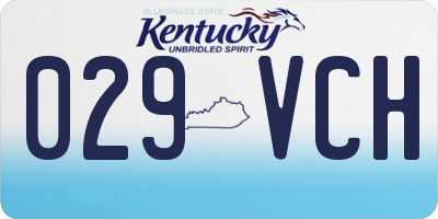 KY license plate 029VCH