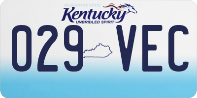 KY license plate 029VEC