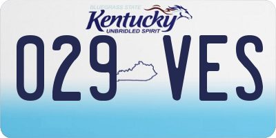 KY license plate 029VES