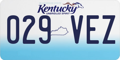 KY license plate 029VEZ