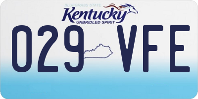 KY license plate 029VFE