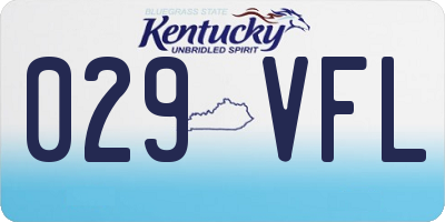 KY license plate 029VFL