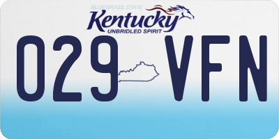 KY license plate 029VFN