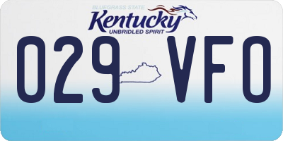 KY license plate 029VFO