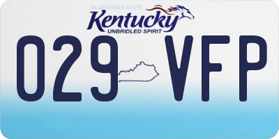 KY license plate 029VFP