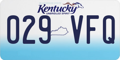 KY license plate 029VFQ