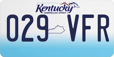 KY license plate 029VFR