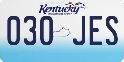 KY license plate 030JES