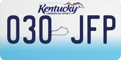 KY license plate 030JFP