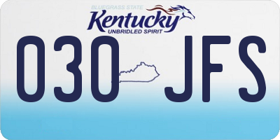 KY license plate 030JFS