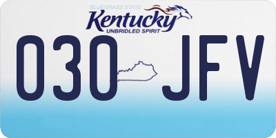 KY license plate 030JFV