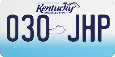 KY license plate 030JHP