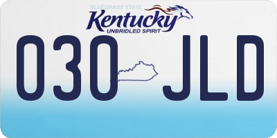 KY license plate 030JLD
