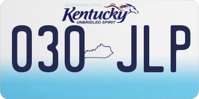 KY license plate 030JLP