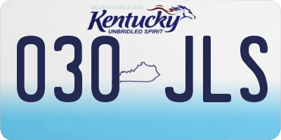 KY license plate 030JLS