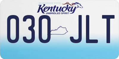 KY license plate 030JLT