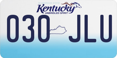 KY license plate 030JLU