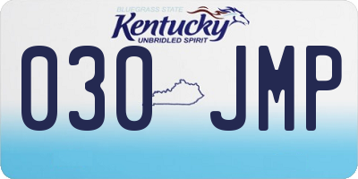 KY license plate 030JMP