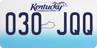 KY license plate 030JQQ