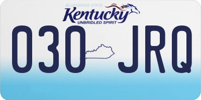 KY license plate 030JRQ