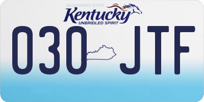 KY license plate 030JTF