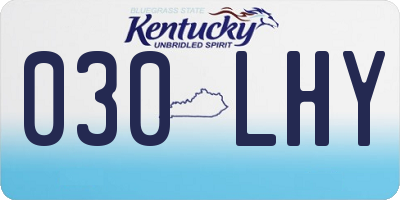KY license plate 030LHY