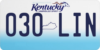 KY license plate 030LIN