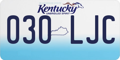 KY license plate 030LJC