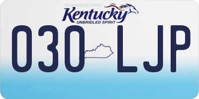 KY license plate 030LJP