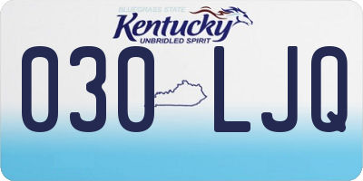 KY license plate 030LJQ