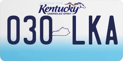 KY license plate 030LKA
