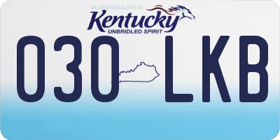 KY license plate 030LKB