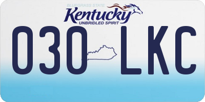 KY license plate 030LKC
