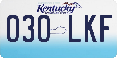 KY license plate 030LKF