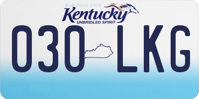 KY license plate 030LKG