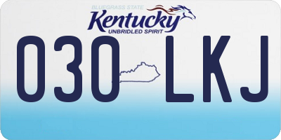 KY license plate 030LKJ