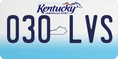 KY license plate 030LVS
