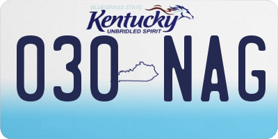 KY license plate 030NAG