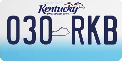 KY license plate 030RKB