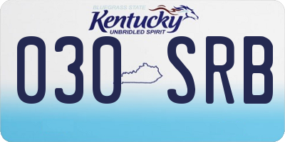 KY license plate 030SRB