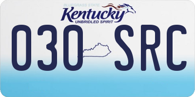KY license plate 030SRC