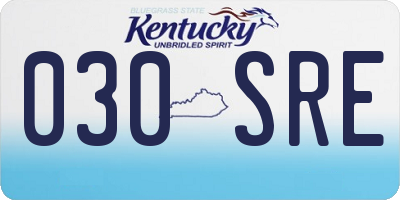 KY license plate 030SRE