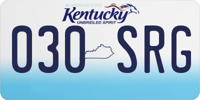 KY license plate 030SRG