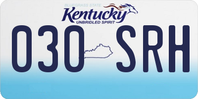 KY license plate 030SRH