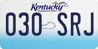 KY license plate 030SRJ