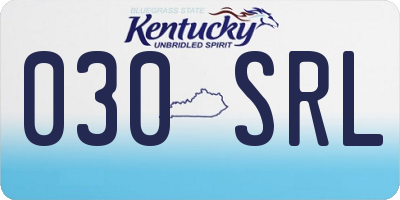 KY license plate 030SRL