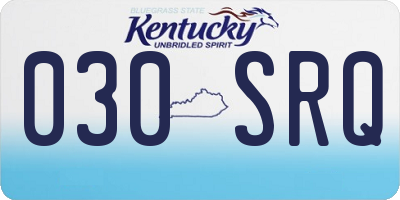 KY license plate 030SRQ