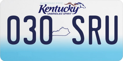 KY license plate 030SRU