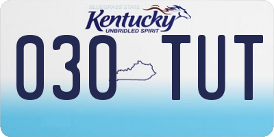 KY license plate 030TUT