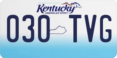 KY license plate 030TVG